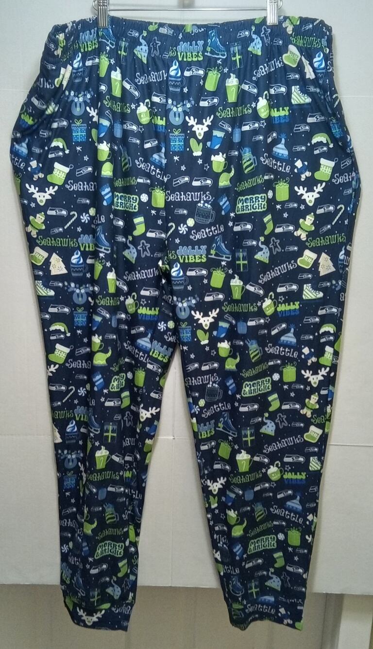 Seattle Seahawks NFL Teaam Apparel Merry & Bright Sleep Pants Men's 3XL